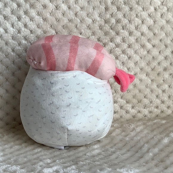 Squishmallows Sushi Roll Keina Sushi White and Pink Stuffed Animal - Picture 3 of 10